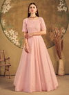 Peach Colour FLORY VOL 16 Exclusive Occasion Wear Net Metalic Foil Work Ladies Latest Designer Gown Collection 4616